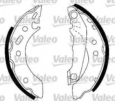 Valeo 554733 - Комплект гальм, барабанний механізм autozip.com.ua