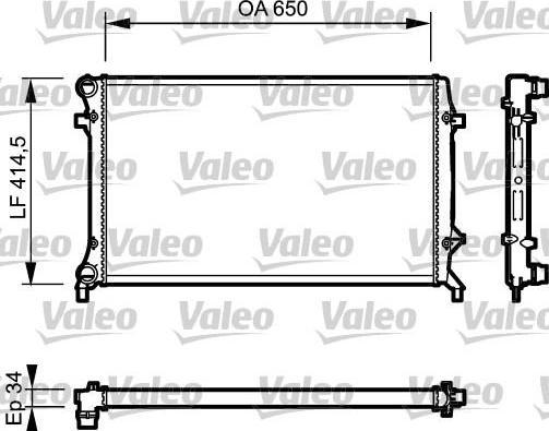 Valeo 555894 - Радіатор, охолодження двигуна autozip.com.ua