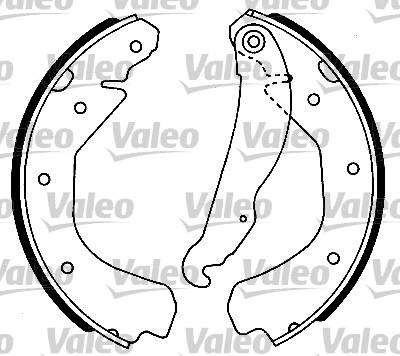 Valeo 553696 - Комплект гальм, барабанний механізм autozip.com.ua