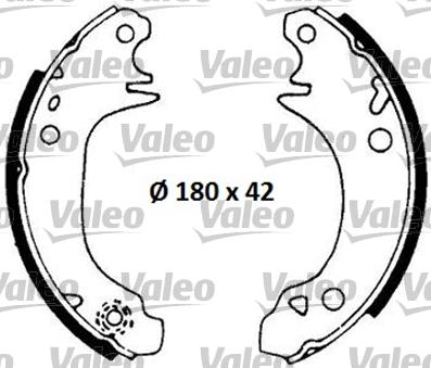 VALEO 553622 - Комплект гальм, барабанний механізм autozip.com.ua