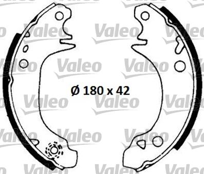 Valeo 553622 - Комплект гальм, барабанний механізм autozip.com.ua