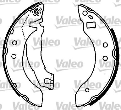 VALEO 553627 - Комплект гальм, барабанний механізм autozip.com.ua