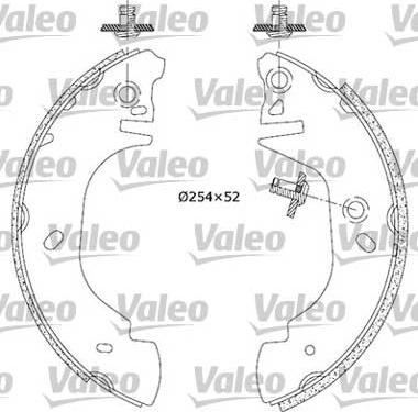 Valeo 553845 - Комплект гальм, барабанний механізм autozip.com.ua