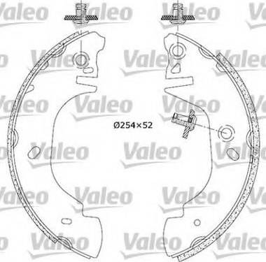 Valeo 553850 - Комплект гальм, барабанний механізм autozip.com.ua