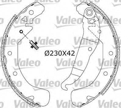 Valeo 553858 - Комплект гальм, барабанний механізм autozip.com.ua