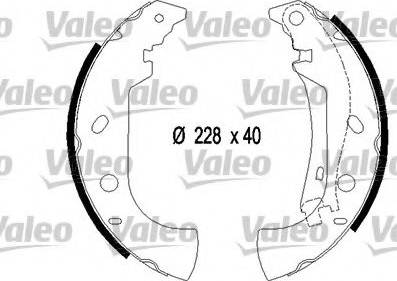 Valeo 553867 - Комплект гальм, барабанний механізм autozip.com.ua