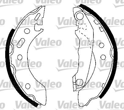 VALEO 553882 - Комплект гальм, барабанний механізм autozip.com.ua