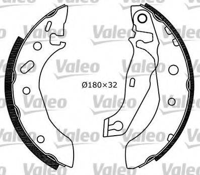 Valeo 553839 - Комплект гальм, барабанний механізм autozip.com.ua