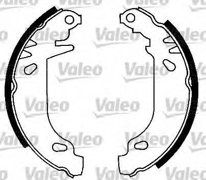 Valeo 553831 - Комплект гальм, барабанний механізм autozip.com.ua