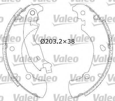 Valeo 553874 - Комплект гальм, барабанний механізм autozip.com.ua