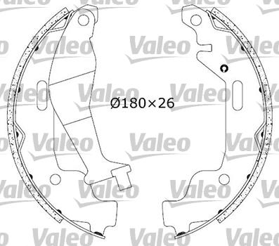 Valeo 553870 - Комплект гальм, барабанний механізм autozip.com.ua