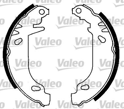 Valeo 553752 - Комплект гальм, барабанний механізм autozip.com.ua