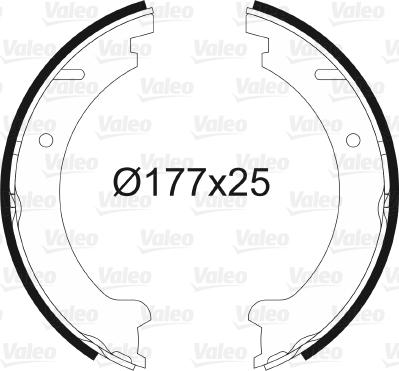 Valeo 564019 - Комплект гальм, ручник, парковка autozip.com.ua