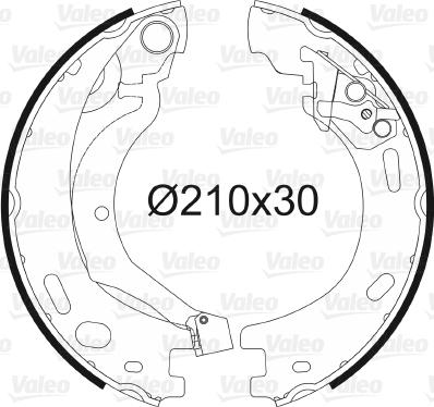 Valeo 564199 - Комплект гальм, ручник, парковка autozip.com.ua