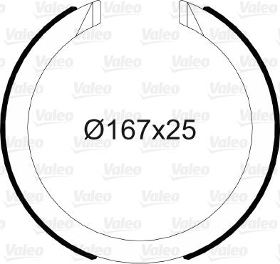 Valeo 564149 - Комплект гальм, ручник, парковка autozip.com.ua