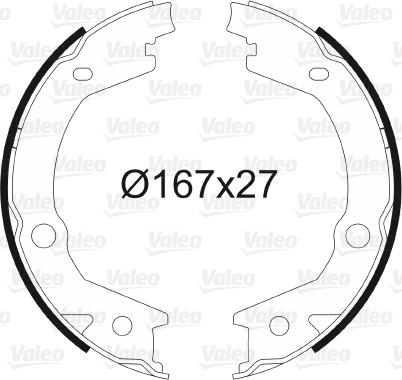 Valeo 564162 - Комплект гальм, ручник, парковка autozip.com.ua