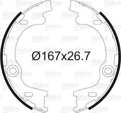 VALEO 564186 - Комплект гальм, ручник, парковка autozip.com.ua