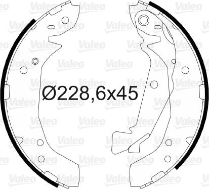 VALEO 564187 - Комплект гальм, барабанний механізм autozip.com.ua