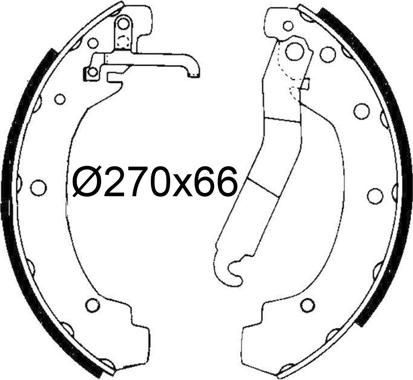 Valeo 564304 - Комплект гальм, барабанний механізм autozip.com.ua