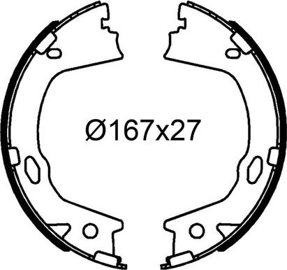 VALEO 564315 - Комплект гальм, барабанний механізм autozip.com.ua