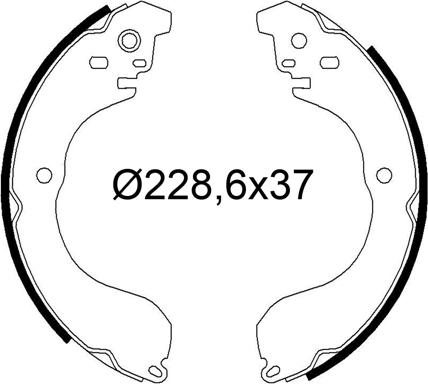 VALEO 564296 - Комплект гальм, барабанний механізм autozip.com.ua