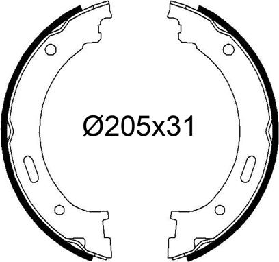 VALEO 564292 - Комплект гальм, барабанний механізм autozip.com.ua