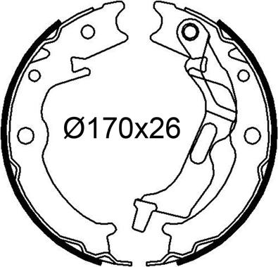 VALEO 564246 - Комплект гальм, барабанний механізм autozip.com.ua