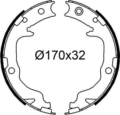 VALEO 564241 - Комплект гальм, барабанний механізм autozip.com.ua