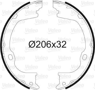 Valeo 564203 - Комплект гальм, ручник, парковка autozip.com.ua