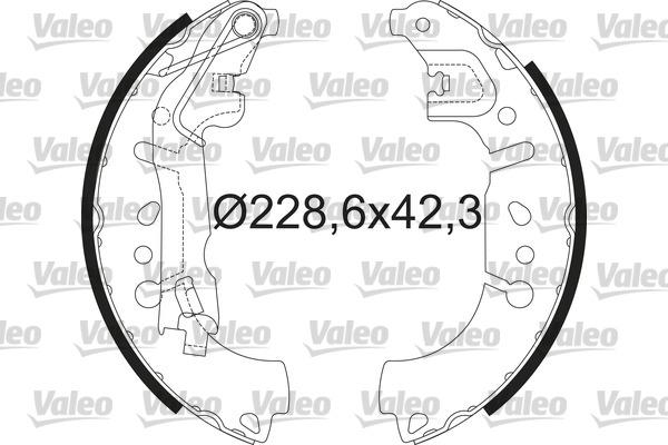 Valeo 564214 - Комплект гальм, барабанний механізм autozip.com.ua