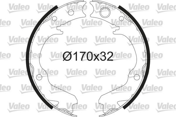 Valeo 564234 - Комплект гальм, барабанний механізм autozip.com.ua