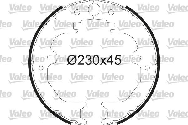 Valeo 564235 - Комплект гальм, барабанний механізм autozip.com.ua
