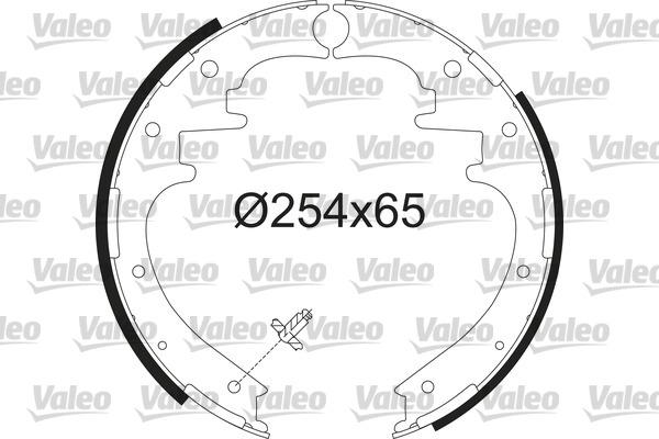 Valeo 564236 - Комплект гальм, барабанний механізм autozip.com.ua