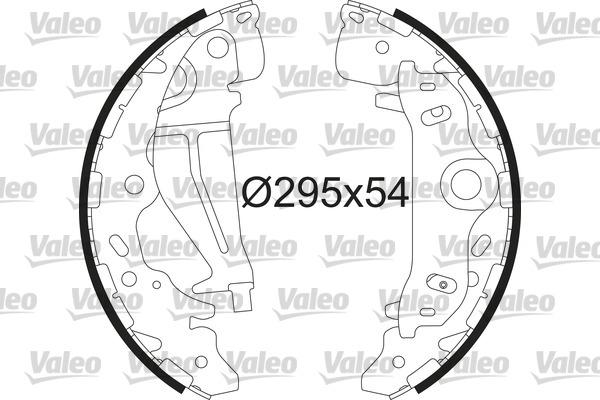 Valeo 564227 - Комплект гальм, барабанний механізм autozip.com.ua