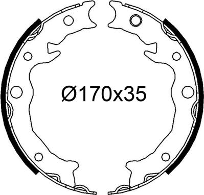 VALEO 564278 - Комплект гальм, барабанний механізм autozip.com.ua