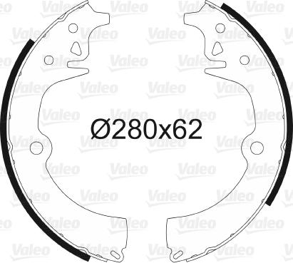 VALEO 562419 - Комплект гальм, барабанний механізм autozip.com.ua
