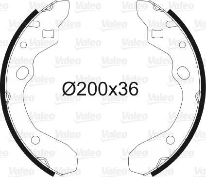 VALEO 562596 - Комплект гальм, барабанний механізм autozip.com.ua