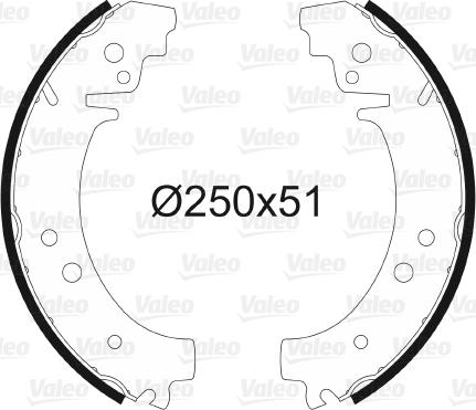 VALEO 562523 - Комплект гальм, барабанний механізм autozip.com.ua