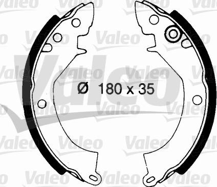 Valeo 562687 - Комплект гальм, барабанний механізм autozip.com.ua