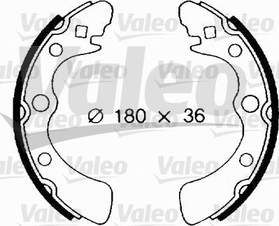 Valeo 562679 - Комплект гальм, барабанний механізм autozip.com.ua