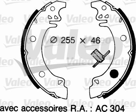 VALEO 562049 - Комплект гальм, барабанний механізм autozip.com.ua