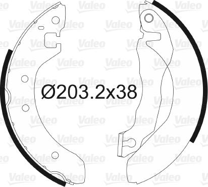 VALEO 562055 - Комплект гальм, барабанний механізм autozip.com.ua