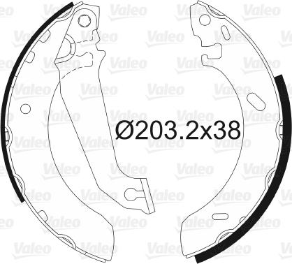 VALEO 562086 - Комплект гальм, барабанний механізм autozip.com.ua