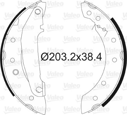 VALEO 562083 - Комплект гальм, барабанний механізм autozip.com.ua