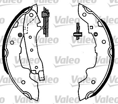 Valeo 562027 - Комплект гальм, барабанний механізм autozip.com.ua