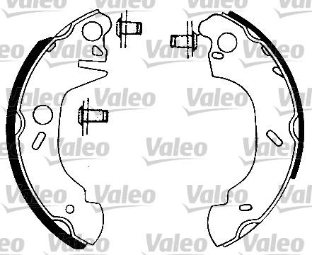 Valeo 562073 - Комплект гальм, барабанний механізм autozip.com.ua