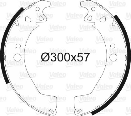 VALEO 562106 - Комплект гальм, барабанний механізм autozip.com.ua