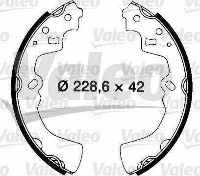 Valeo 562704 - Комплект гальм, барабанний механізм autozip.com.ua