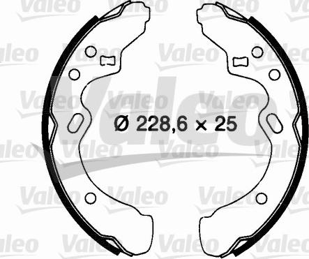 Valeo 562703 - Комплект гальм, барабанний механізм autozip.com.ua