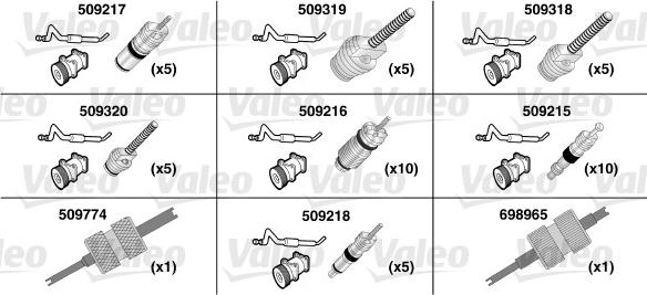 Valeo 509735 - Ремкомплект кільця ущільнювача autozip.com.ua